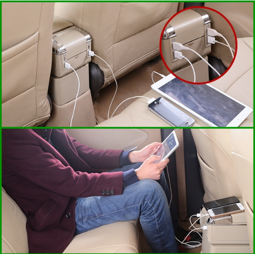 Có hộp tỳ tay KenAuto 4 cổng USB, trên xe không bao giờ phải lo giành chỗ sạc điện thoại